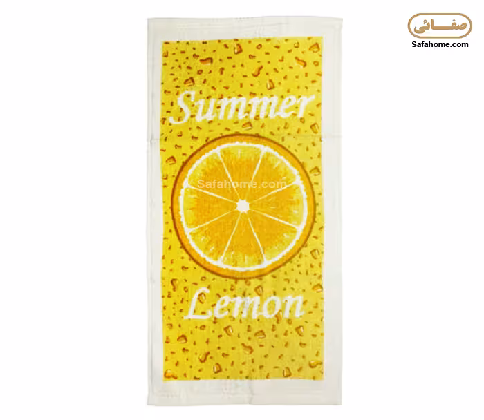 حوله دستی پودیران طرح لیمون زرد