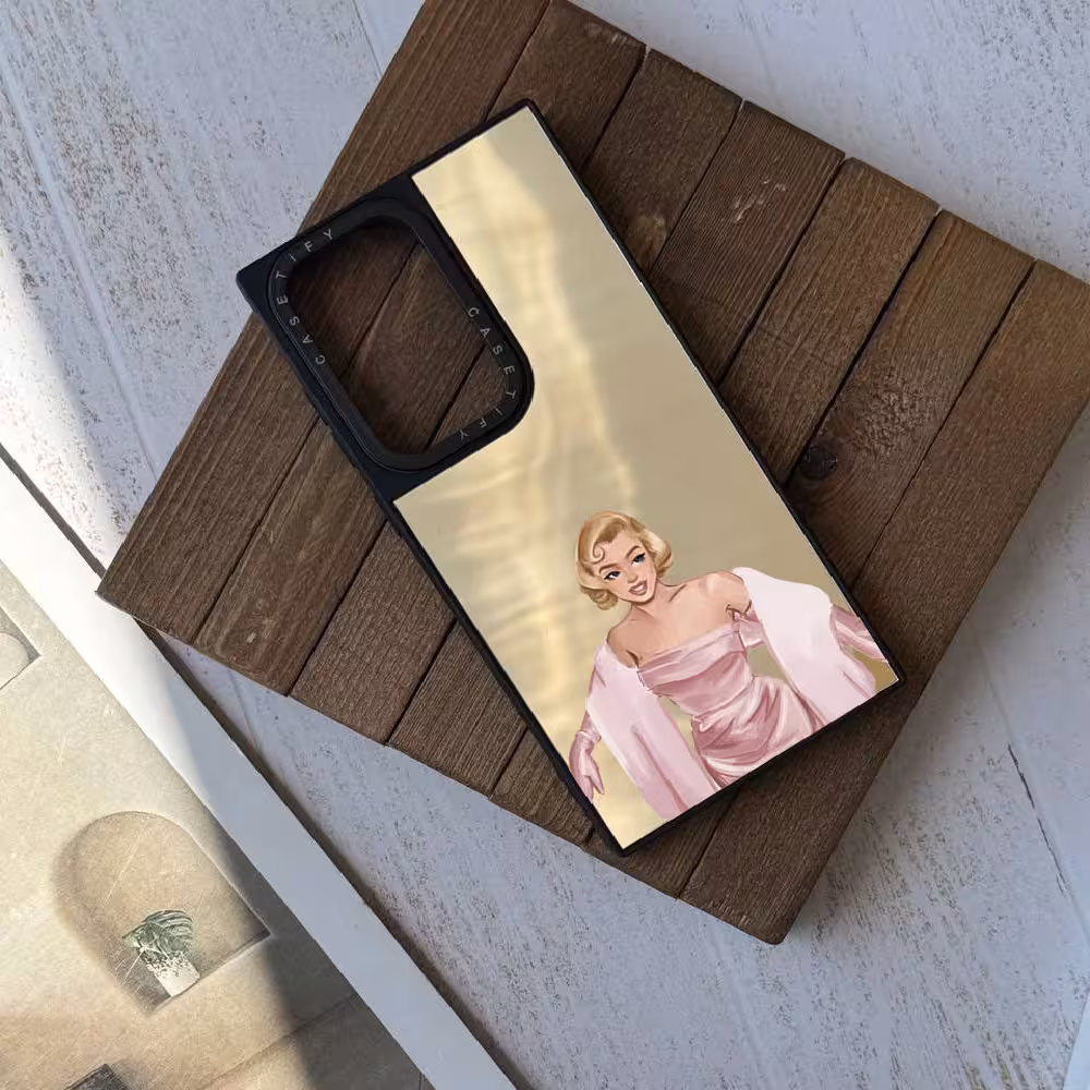 قاب آینه ای چاپی سفارشی (کد 0347) طرح marilyn monroe برای سامسونگ