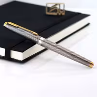 خودنویس پارکر 75 تیفانی شطرنجی نقره ای [خوش قیمت] PARKER 75 FP Tiffany grid in 14K sterling silver
