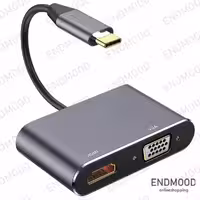 تبدیل USB-C به HDMI و VGA کی نت مدل K-COUC30HV