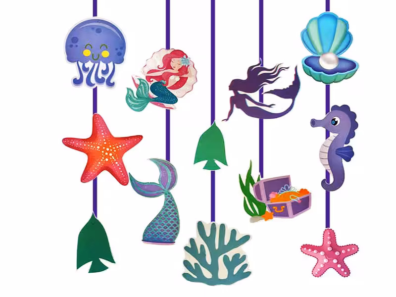 آویز پری دریایی ( 12 تکه )