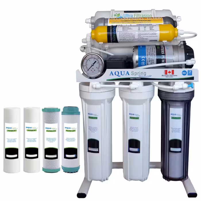 دستگاه تصفیه کننده آب آکوآ اسپرینگ مدل RO-NF7200 به همراه فیلتر بسته 3 عددی