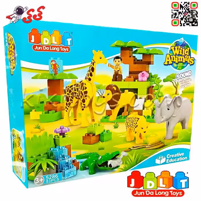 لگو دوپلو باغ وحش حیوانات اسباب بازی کودک قطعه درشت JDLT 5286
