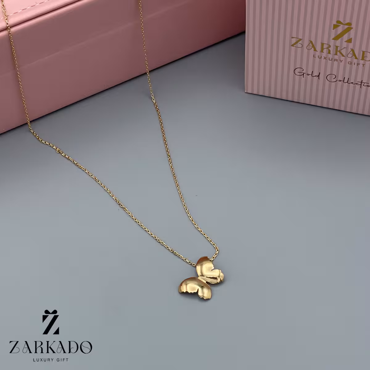 پلاک طلا طرح پروانه کد P3128