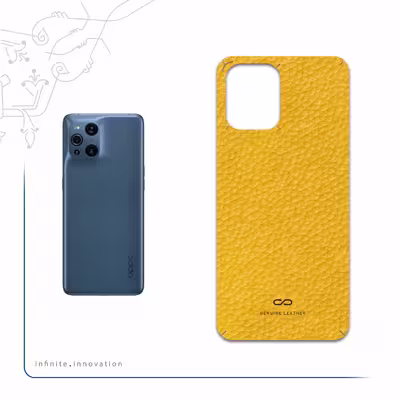 برچسب پوششی ماهوت مدل Mustard-Leather مناسب برای گوشی موبایل اپو Find X3 Pro