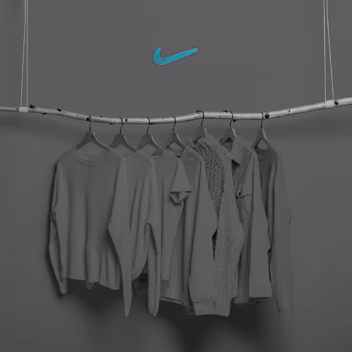 چراغ دیواری نئون دیزاین طرح Nike_TBL
