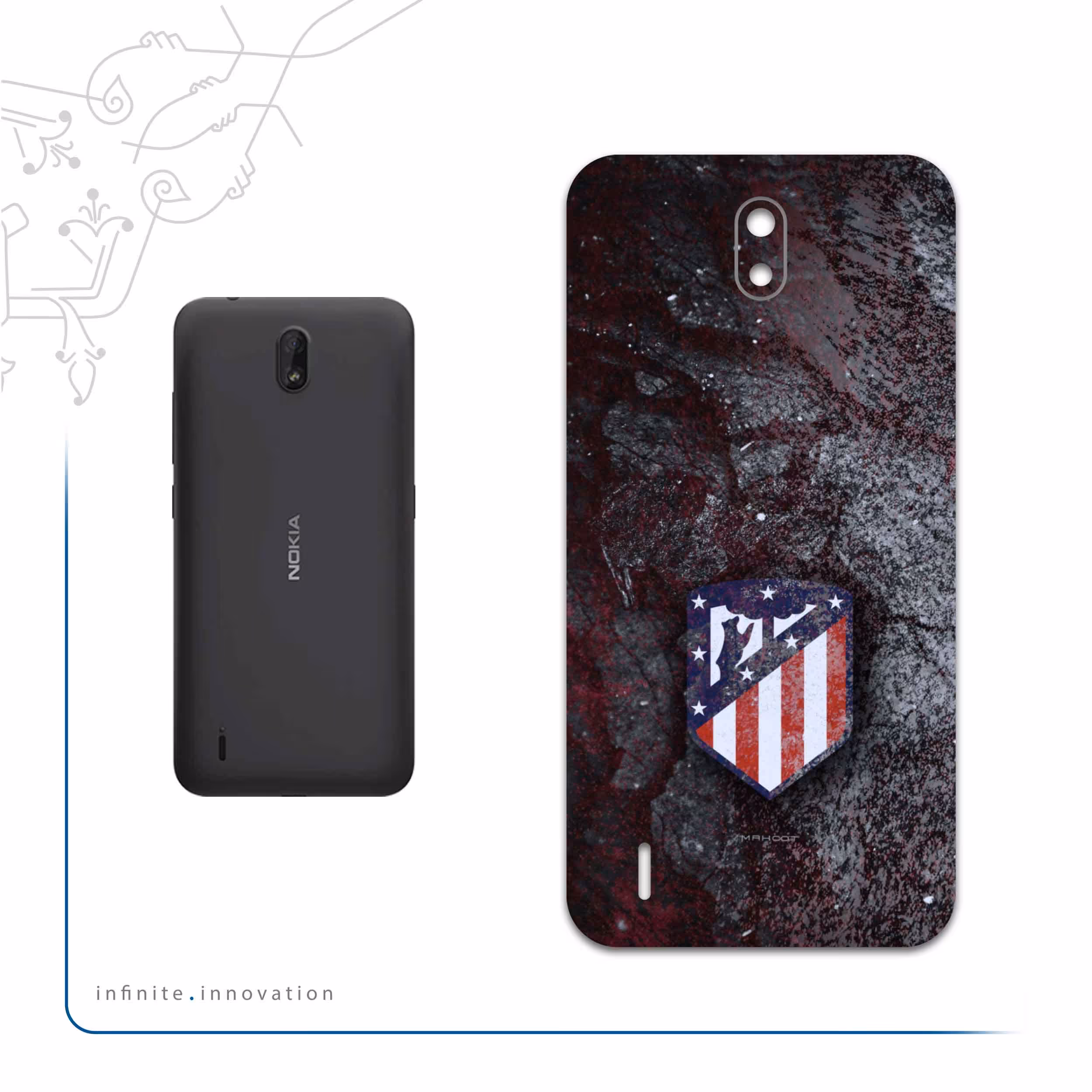 برچسب پوششی ماهوت مدل Atletico-de-Madrid مناسب برای گوشی موبایل نوکیا C1