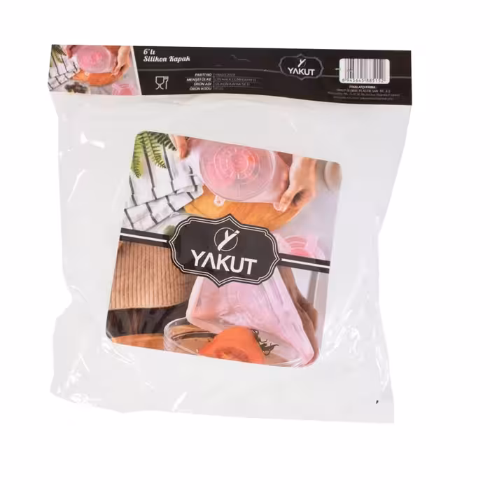 درپوش ظرف مدل سیلیکونی مجموعه 6 عددی