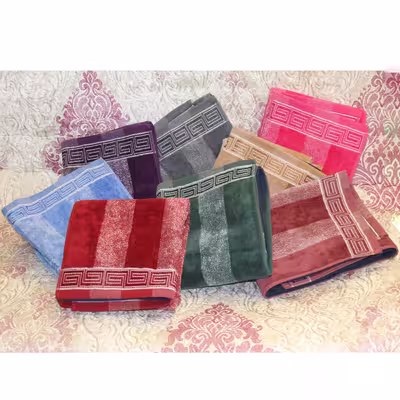 حوله دستی ماندگار طرح راه راه سایز 75x40 سانتی متر
