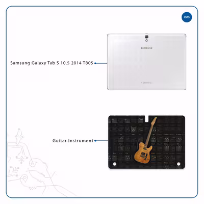 برچسب پوششی ماهوت مدل Guitar-Instrument مناسب برای تبلت سامسونگ Galaxy Tab S 10.5 2014 T805