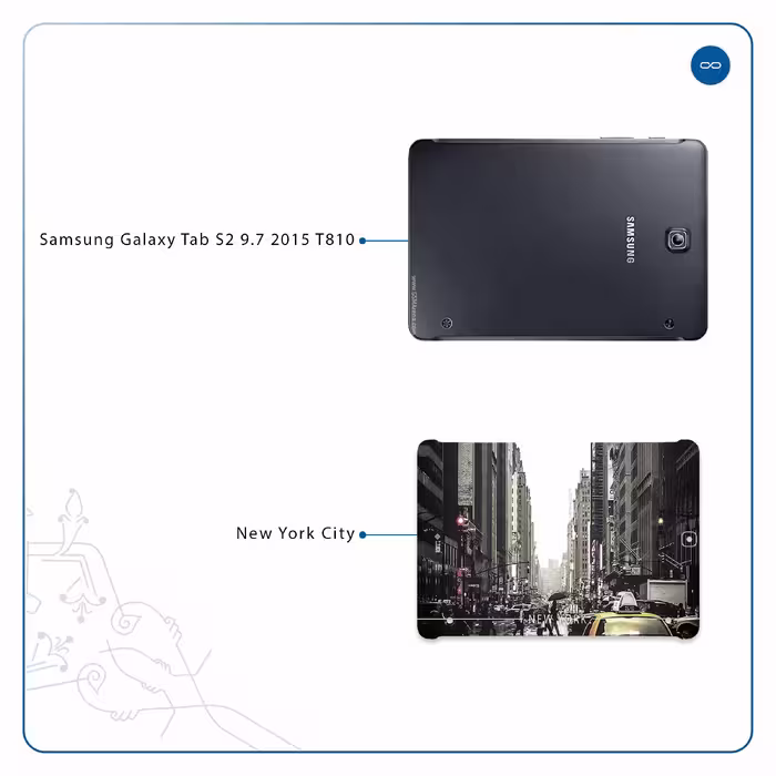 برچسب پوششی ماهوت مدل New York City مناسب برای تبلت سامسونگ Galaxy Tab S2 9.7 2015 T810