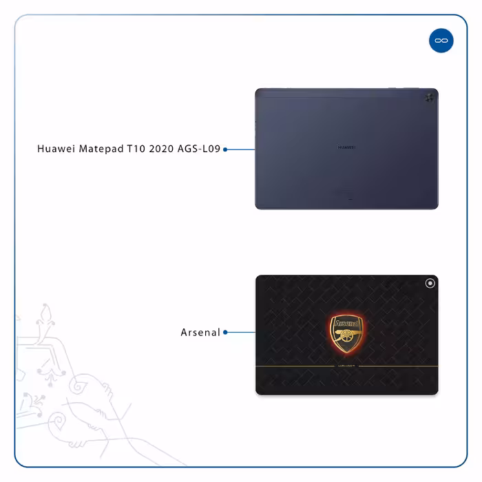 برچسب پوششی ماهوت مدل Arsenal مناسب برای تبلت هوآوی Matepad T10 2020 AGS-L09
