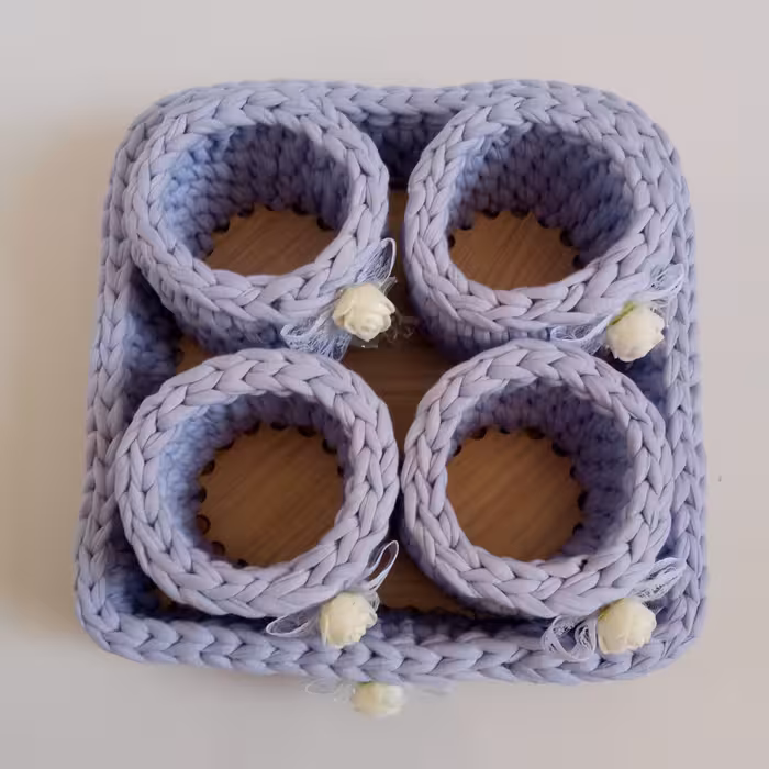 سبد قلاب بافی تریکو کد b15 مجموعه 5 عددی