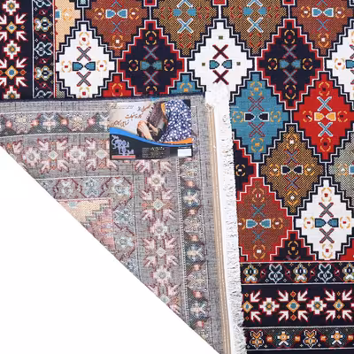 گلیم ماشینی دنیای فرش مدل فرهان کد 1206