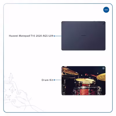 برچسب پوششی ماهوت مدل Drum Kit مناسب برای تبلت هوآوی Matepad T10 2020 AGS-L09