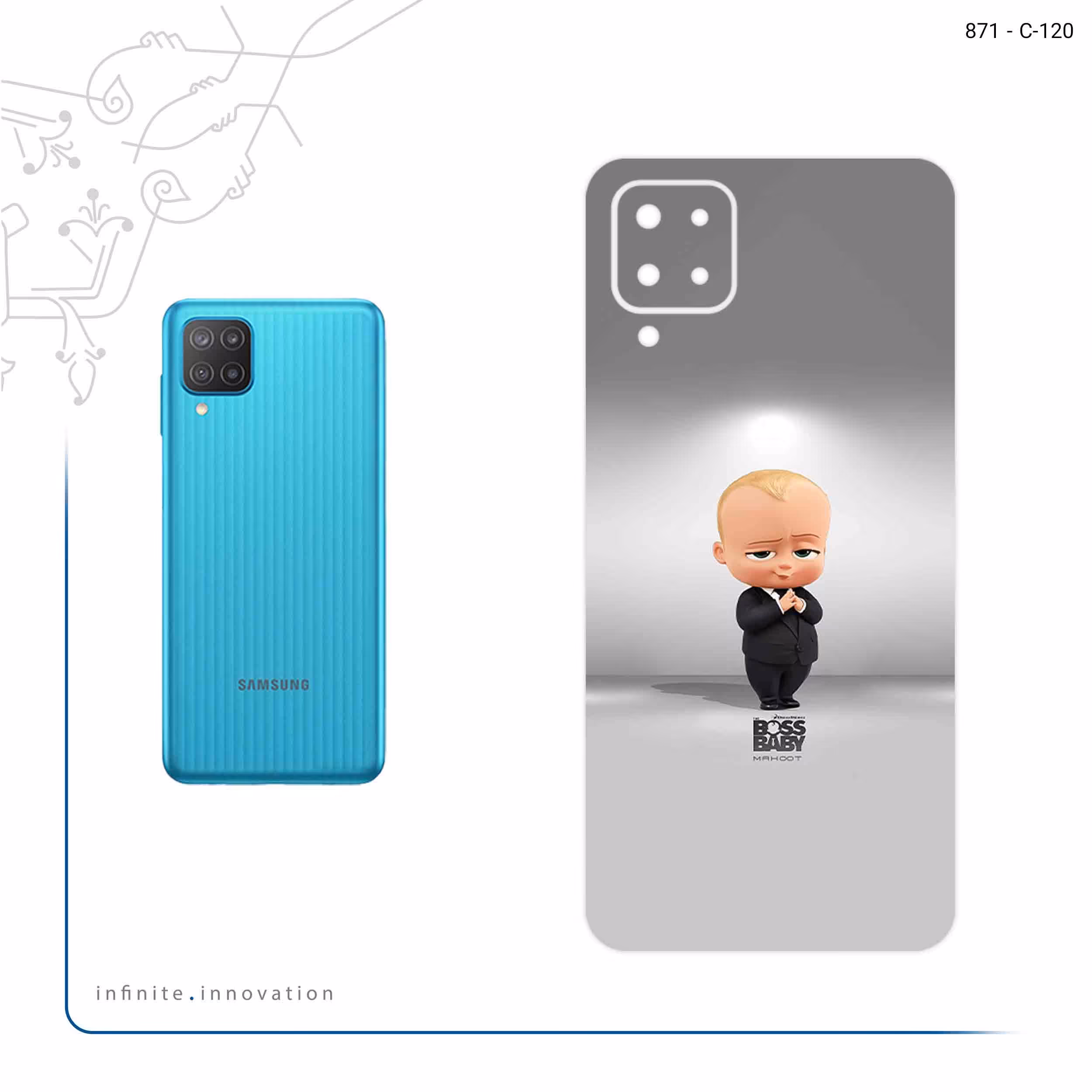 برچسب پوششی ماهوت مدل The Boss Baby مناسب برای گوشی موبایل سامسونگ Galaxy F12