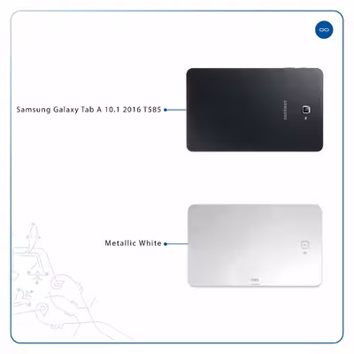 برچسب پوششی ماهوت مدل Metallic-White مناسب برای تبلت سامسونگ Galaxy Tab A 10.1 2016 T585