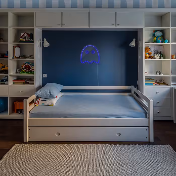 چراغ دیواری نئون دیزاین طرح Packman-2_BL