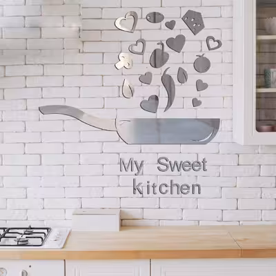 آینه دکوراتیو طرح آشپزخانه 