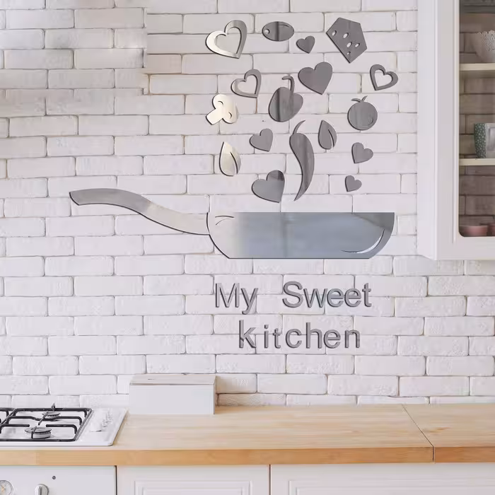 آینه دکوراتیو طرح آشپزخانه 