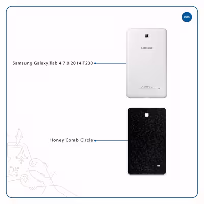 برچسب پوششی ماهوت مدل Honey-Comb-Circle مناسب برای تبلت سامسونگ Galaxy Tab 4 7.0 2014 T230