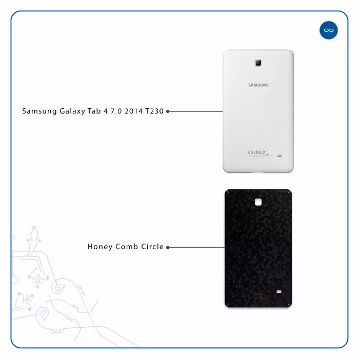برچسب پوششی ماهوت مدل Honey-Comb-Circle مناسب برای تبلت سامسونگ Galaxy Tab 4 7.0 2014 T230