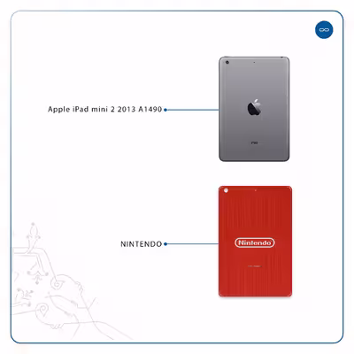 برچسب پوششی ماهوت مدل NINTENDO مناسب برای تبلت اپل iPad mini 2 2013 A1490