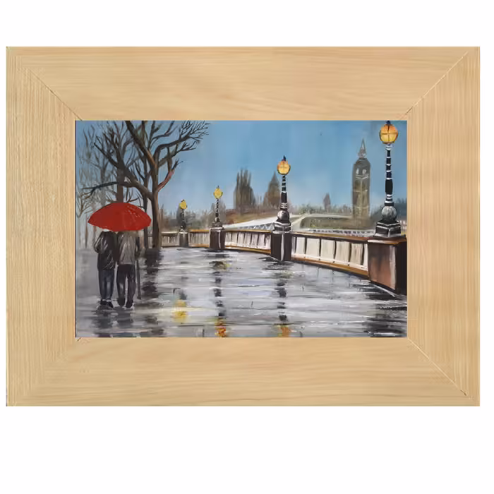 تابلو نقاشی رنگ روغن طرح فصل کد 7532 مجموعه 5 عددی