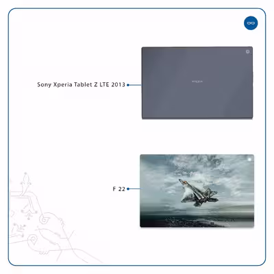 برچسب پوششی ماهوت مدل F-22 Raptor مناسب برای تبلت سونی Xperia Tablet Z LTE 2013