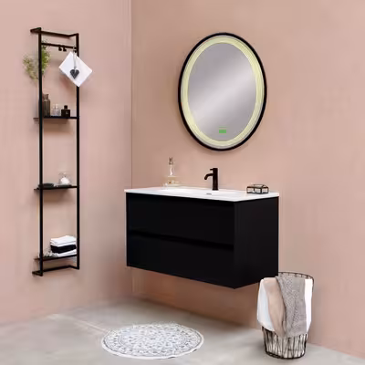 آینه سرویس بهداشتی گلسموند مدل بیضی هوشمند لمسی کد SL111sm