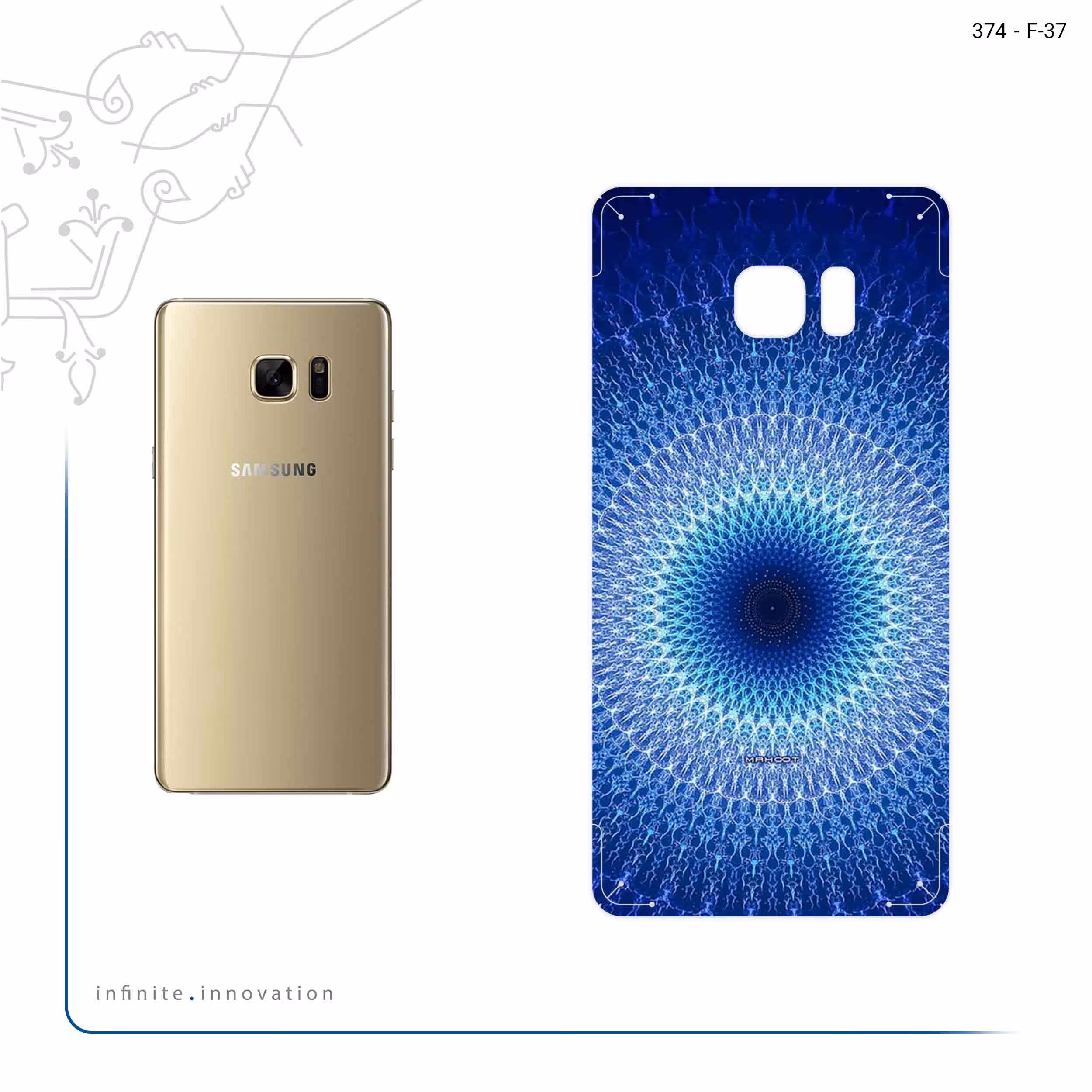 برچسب پوششی ماهوت مدل Mandala Design 3 مناسب برای گوشی موبایل سامسونگ Galaxy Note 7