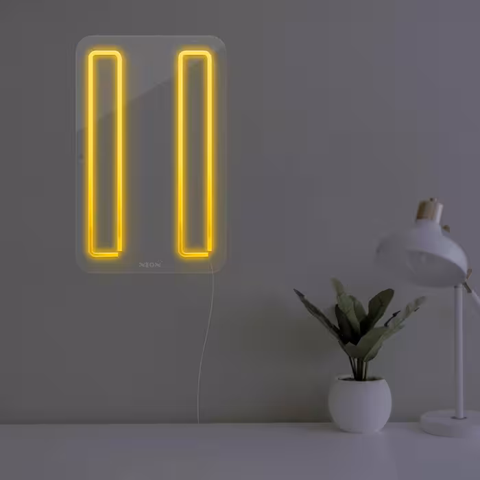 چراغ دیواری نئون دیزاین مدل Pause_YL