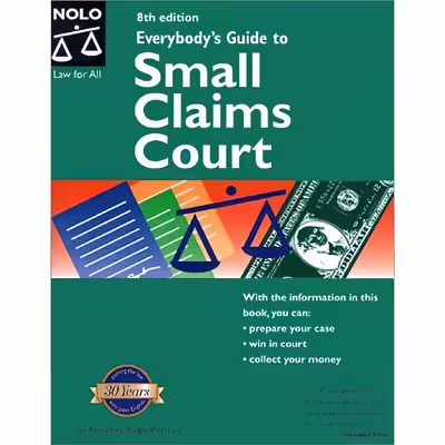 کتاب Everybody,s Guide to Small Claims Court اثر Robin Leonard and Emily Doskow Attorney انتشارات Nolo.com