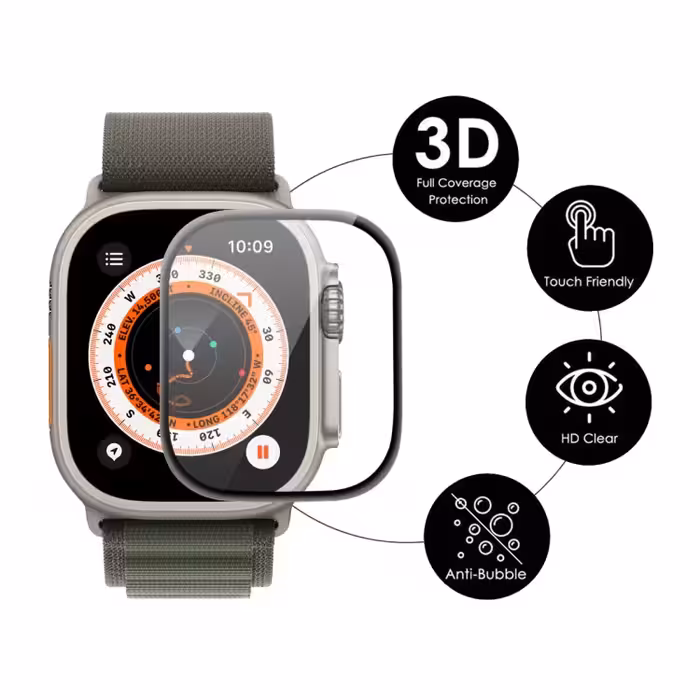  محافظ صفحه نمایش لاین مدل RT007 مناسب برای اپل واچ Ultra 49mm بسته دو عددی
