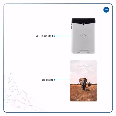 برچسب پوششی ماهوت مدل Elephant مناسب برای تبلت وریکو Unipad