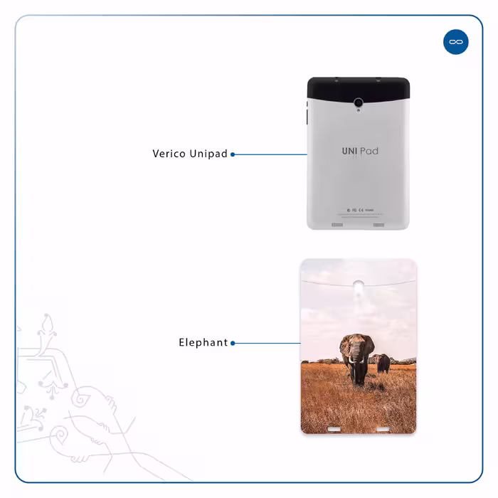 برچسب پوششی ماهوت مدل Elephant مناسب برای تبلت وریکو Unipad