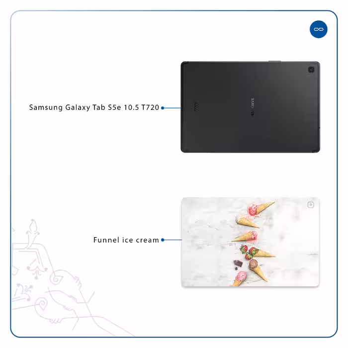 برچسب پوششی ماهوت مدل Funnel ice cream مناسب برای تبلت سامسونگ Galaxy Tab S5e 10.5 2019 T720