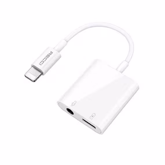 مبدل لایتنینگ به جک 3.5 میلی متر و درگاه لایتنینگ رسی مدل RDS-A10