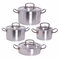 سرویس قابلمه و تابه استیل 8 پارچه کرکماز مدل proline کد 1149