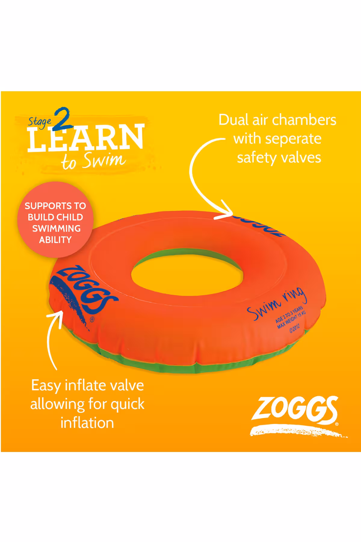 حلقه شنا Zoggs Swim Ring کد 301210