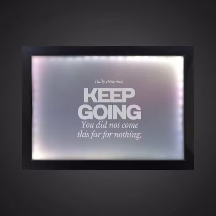 تابلو بک لایت انگیزشی طرح KEEP GOING کد LPF-13009