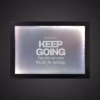 تابلو بک لایت انگیزشی طرح KEEP GOING کد LPF-13009
