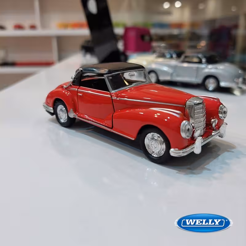 ماشین فلزی کلاسیک مرسدس بنز 300S قرمز 12 سانتی کد 1792