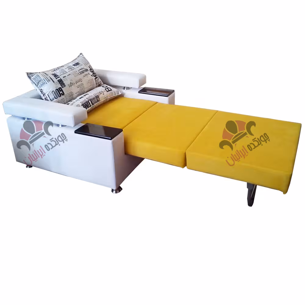 مبل کاناپه تخت خواب شو یک نفره ساده مدل لالوسکی