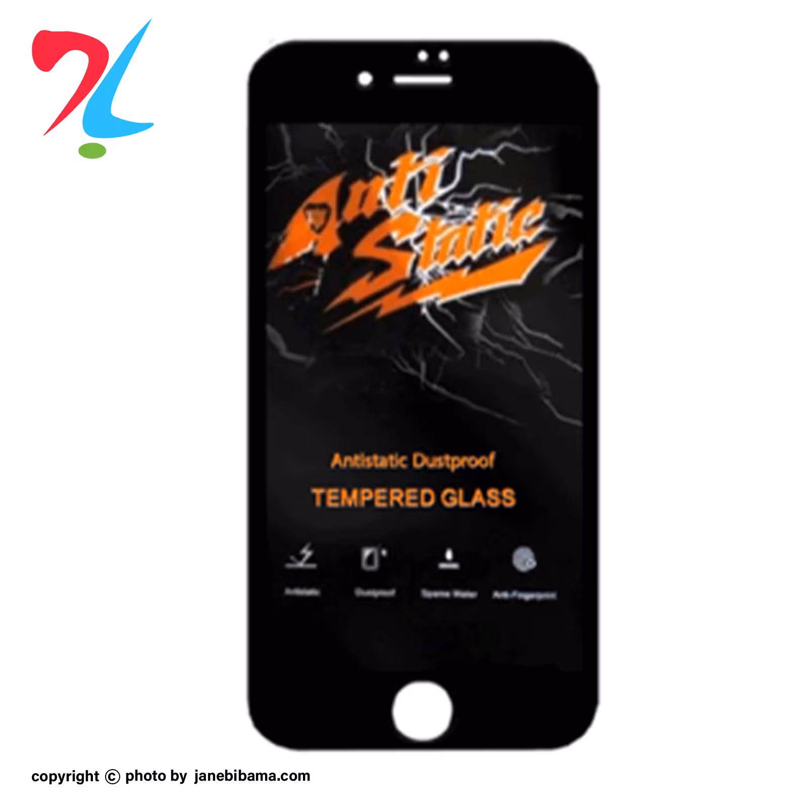 محافظ صفحه نمایش (گلس) مدل آنتی استاتیک مناسب برای گوشی موبایل اپل Apple iphone 8 plus-رنگ مشکی