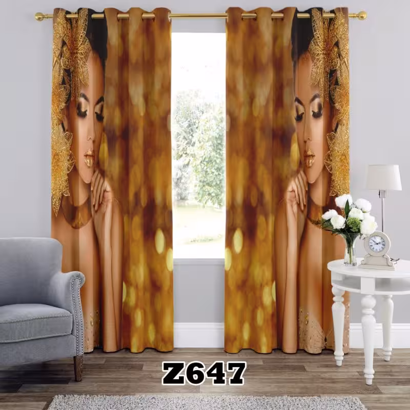 پرده سه بعدی طرح چهره