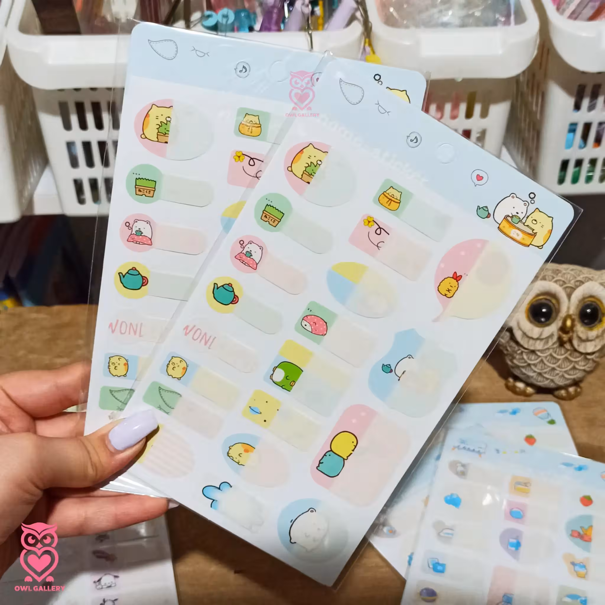 برچسب اسم و فامیلی ضد آب طرح گربه