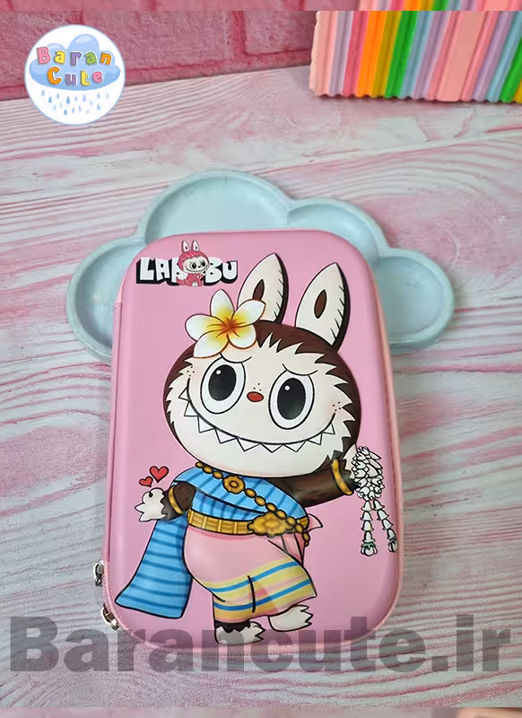 جامدادی وارداتی کتابی برجسته طرح لبوبو