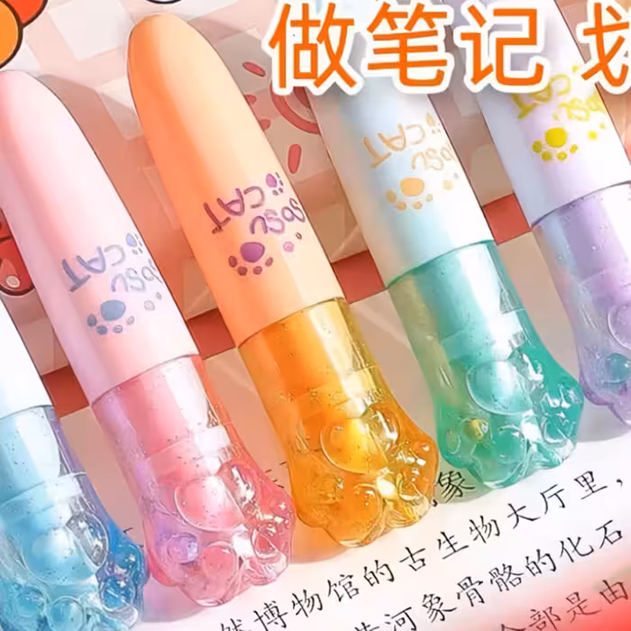 هایلایتر مینی فانتزی طرح پنجه 6 عددی