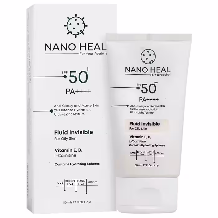 فلوئید ضد آفتاب پوست چرب SPF50 نانوهیل